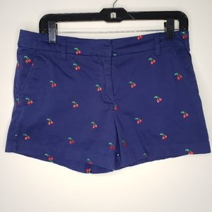 Cambridge Dry Goods Blue Shorts w/Embroidered Cherries Size 6